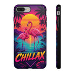 Chillax Flamingo Tropical Vaporwave Phone Case – Retro Bird Aesthetic
