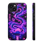 Neon Dragon Smoke Trail Vaporwave Art Tough Phone Case