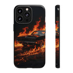 Black Charger Classic Muscle Flames Tough Phone Case Cover Gift