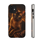 Burmese Golden Sable Portrait Art Tough Phone Case