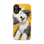 Sheepdog Hair Flip Phone Case Funny Dog Lover Gift