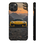 C8 Z06 Corvette Phone Case, Yellow Mountain Dusk Cover, Gift