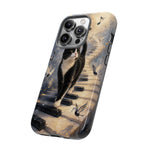 Piano Cat walking on keys Tough Case | Phone cover, musical cat art