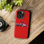 Red Classic Corvette C1 Illustration phone case | Retro Car Tough Case