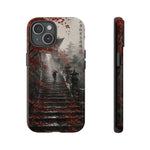 Rainy Temple Stairs Autumn Phone Case Ink Art Tough Case
