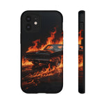 Black Charger Classic Muscle Flames Tough Phone Case Cover Gift