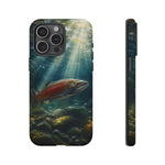 Salmon River Fishing Phone Case, Sunlit Current Cover