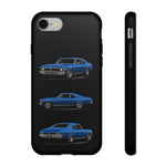 Nova SS Phone Case Blue, Three-View Vector Tough Cover
