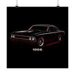 1966 Chevy Chevelle Poster Wall Art Print Classic Muscle Car Garage Decor Gift