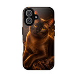 Burmese Golden Sable Portrait Art Tough Phone Case