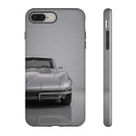 Silver Corvette Art Phone Case, C2 Sting Ray Classic Sports Cover
