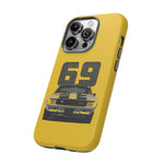 1969 Camaro Z28 Yellow Front View Muscle Car Tough Phone Case