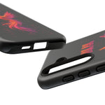 Glitch Phoenix Rising Art Tough Phone Case - Orange Pink Neon