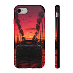 Black Gold Trans Am Sunset Tough Phone Case - Palm Boulevard Art