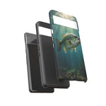 Largemouth Bass Phone Case, Sunlit Underwater Tough Cover, Gift