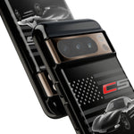 Black C5 Phone Case American Sports Car Tough Cover Gift