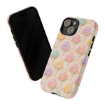 Pastel Swirl Lollipops Tough Case | Candy Pattern Phone Cover