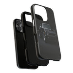 Black 1970 Nova SS Studio Front Tough Phone Case for Muscle Car Fans