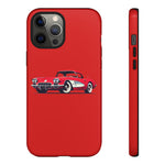 Red Classic Corvette C1 Illustration phone case | Retro Car Tough Case