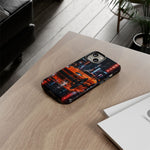Orange Supra Phone Case, Neon City Night JDM Sports Car Tough Cover