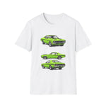1971 Demon Green Classic Muscle Car T-Shirt | Vintage Coupe Illustration