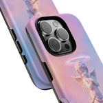 Praying Cherub Statue halo Vaporwave Aesthetic phone case