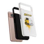 Z06 Corvette Phone Case, Yellow Sketch Reveal Chrome Cover
