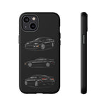 Black 300ZX Sports Car Tough Phone Case - Multi View