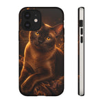 Burmese Golden Sable Portrait Art Tough Phone Case