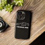 Third Gen Trans Am outline car Tough Phone Case racing graphic