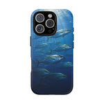 Amberjack School Phone Case, Open Water Sunlight Tough Cover