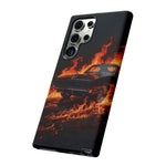 Black Charger Classic Muscle Flames Tough Phone Case Cover Gift