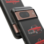 Chevy Square Body Truck Phone Case Red, Three-View Vector Cover