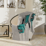 Teal Vintage 1956 F100 Truck Blanket | Microfiber Velveteen Throw