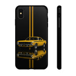 AAR Cuda Phone Case, Yellow 70 Muscle Car Stripe Studio Cover
