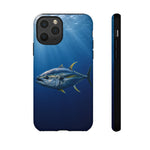 Yellowfin Tuna Phone Case, Deep Blue Water Tough Cover, Gift