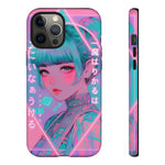 Neon Cyber Geisha phone case | Tough Case
