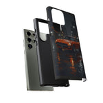 Orange Datsun 240Z on Rainy City Street phone case | Tough Cases