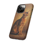 Abyssinian Warm Ticked Portrait Art Tough Phone Case