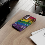 Rainbow Grunge Ripped Stripes phone case | Tough Cases