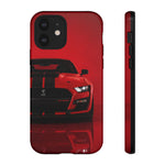 Red Mustang Art Phone Case, GT500 American Muscle Car Tough Cover