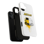 Z06 Corvette Phone Case, Yellow Sketch Reveal Chrome Cover