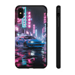 Skyline GT-R Tokyo Rain JDM Night Art Tough Phone Case