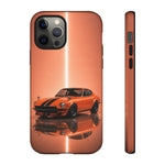 Orange 240Z Phone Case, Classic JDM Sports Car Racing Stripe Cover