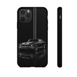 Nova SS Phone Case, Black 68 Muscle Car Silver Stripe Studio Cover