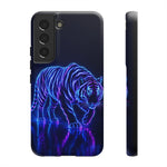 Neon Blue Tiger phone case | tough protective cover