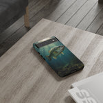 Largemouth Bass Phone Case, Sunlit Underwater Tough Cover, Gift