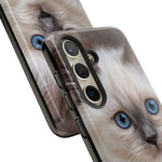 Ragdoll Kitten Phone Case, Blue Eyes Macro Portrait Cover, Gift