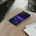Retro Neon Mountains Phone Case | Vaporwave Galaxy Landscape