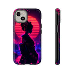 Neon Geisha Silhouette Phone Case | Tough Cover
